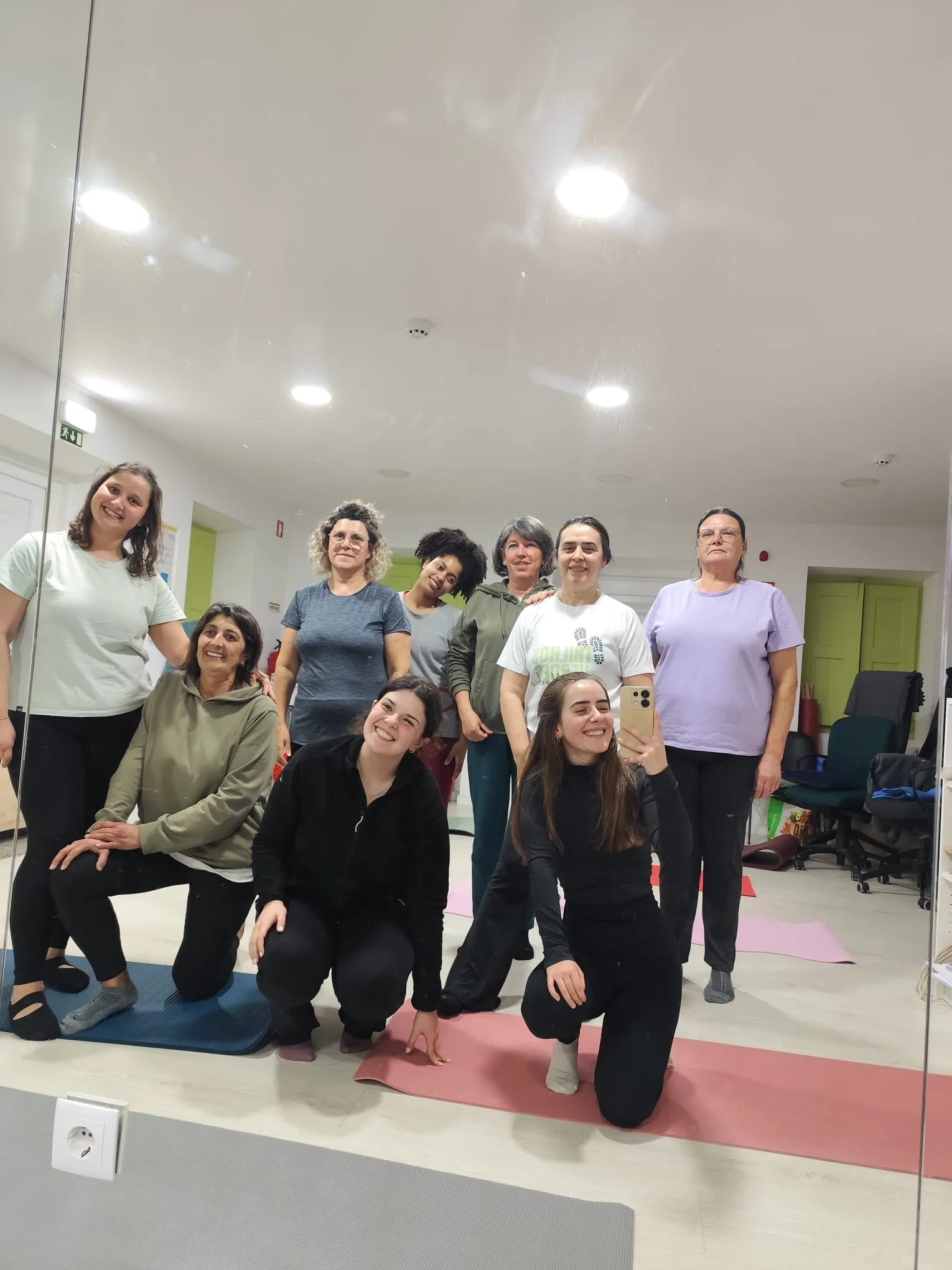 Aula de pilates da ABESRA — grupo